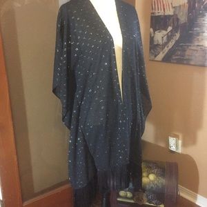 Ella Moon metallic Evening cardigan shawl wrap